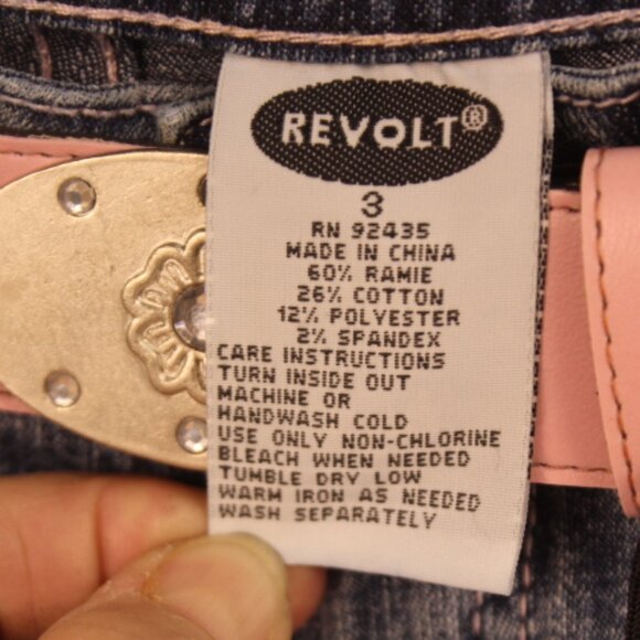 Vintage Revolt Jean Co. Stretch Jeans w/ Belt - Picture 4 of 11